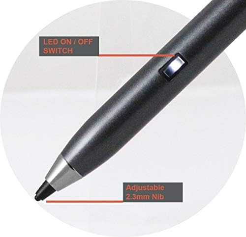 Broonel Grey Point Point Digital Active Stylus Pen תואם למחברת Lenovo 300e 2-in-1 | Lenovo 300e 2-in-1